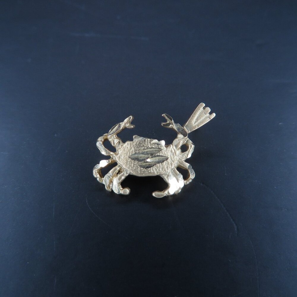 Gold Crab Pendant